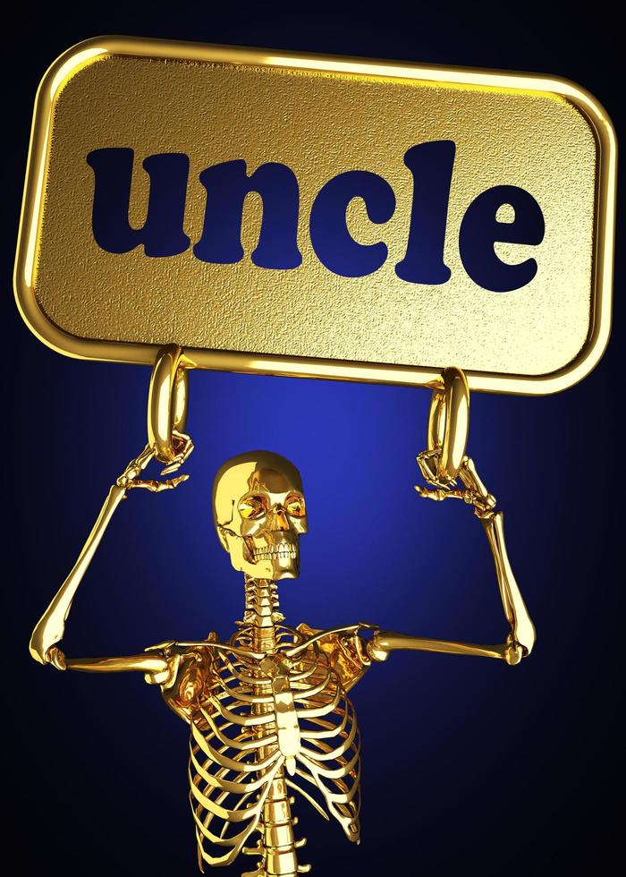 oom woord en gouden skelet foto