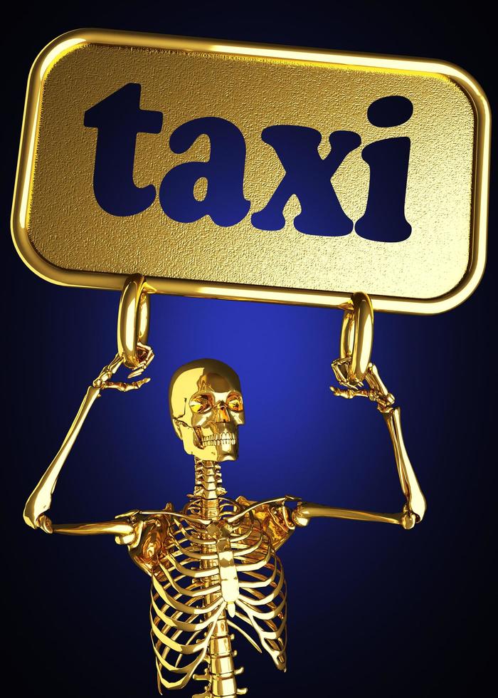 taxiwoord en gouden skelet foto