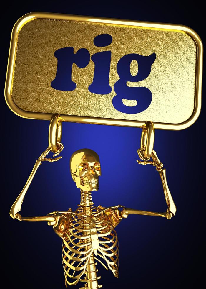 rig woord en gouden skelet foto