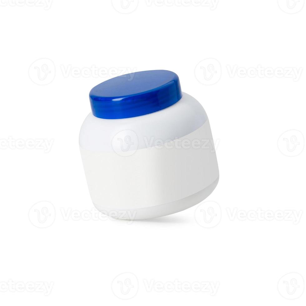 realistische plastic fles geneeskunde mockup geïsoleerd op een witte achtergrond met uitknippad foto