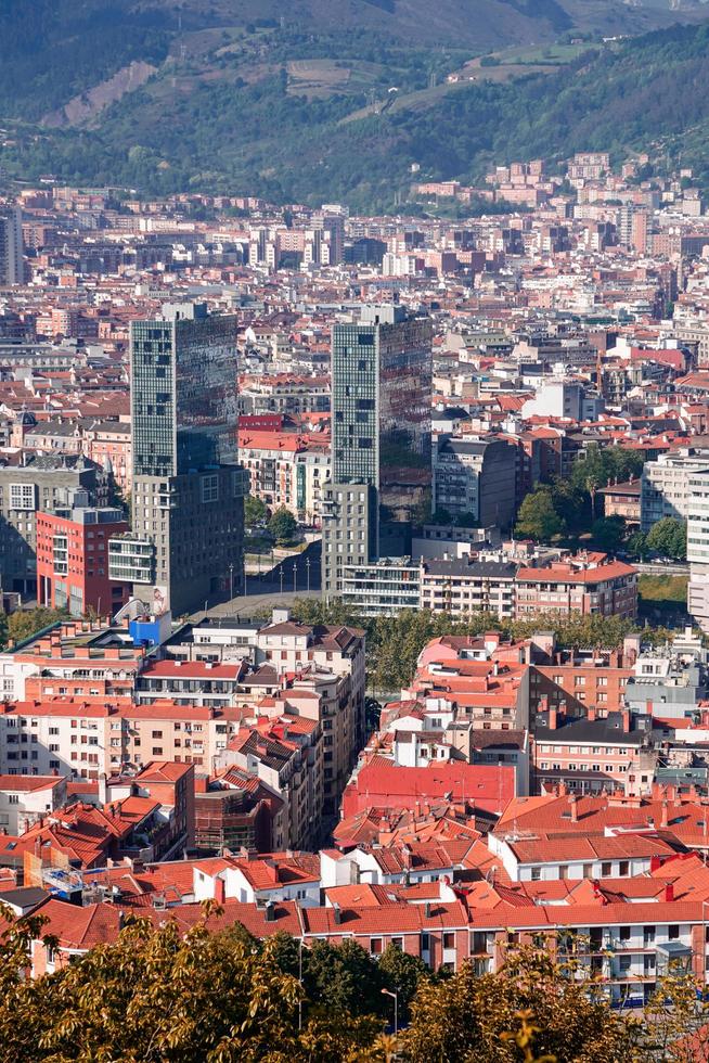 stadsgezicht van bilbao city, spanje reisbestemming foto