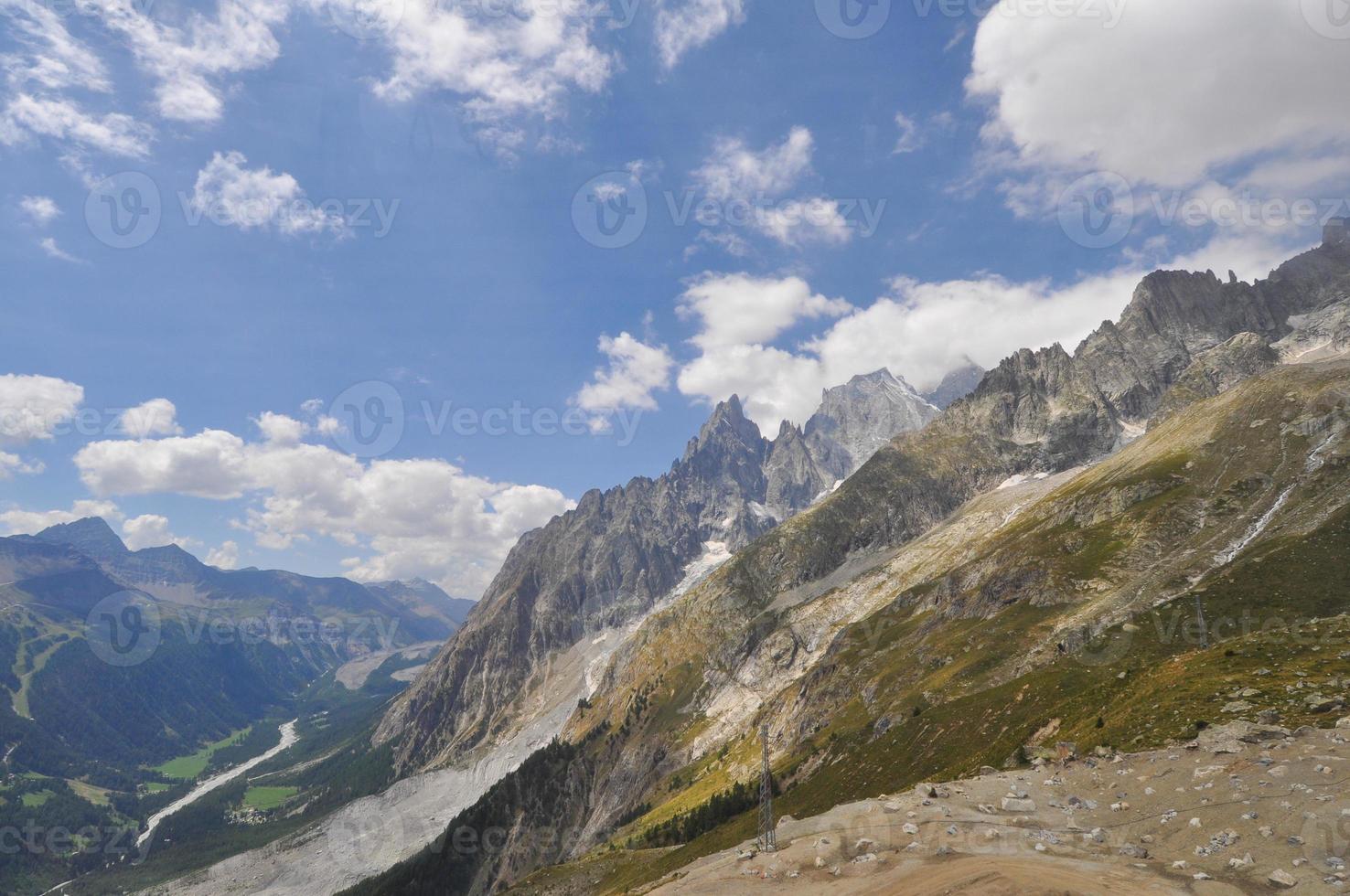 Mont Blanc in de Valle d'Aosta foto