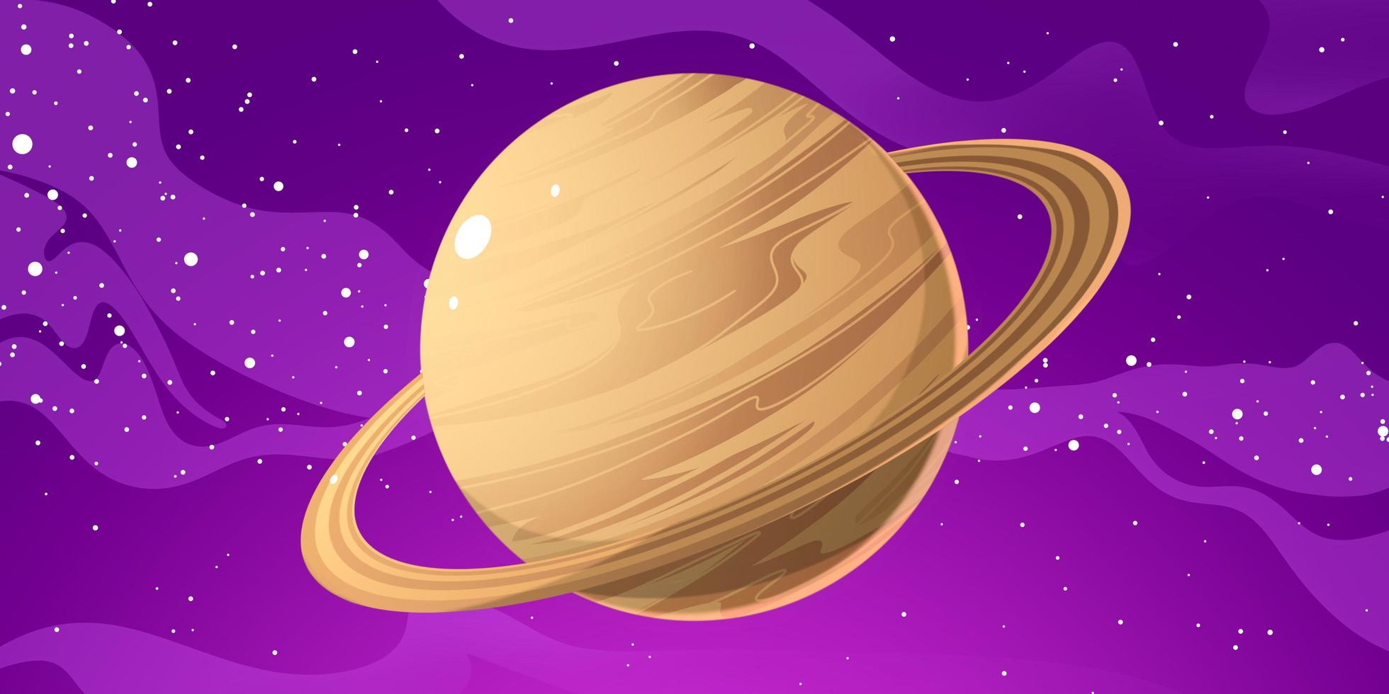 Saturnus planeet illustratie. Saturnus is de tweede grootste planeet na Jupiter in het zonnestelsel. Saturnus heeft een prachtige ring, dus Saturnus ziet er zo mooi uit foto