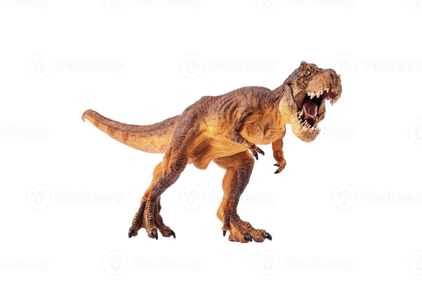 tyrannosaurus rex, dinosaurus op isolatieachtergrond foto