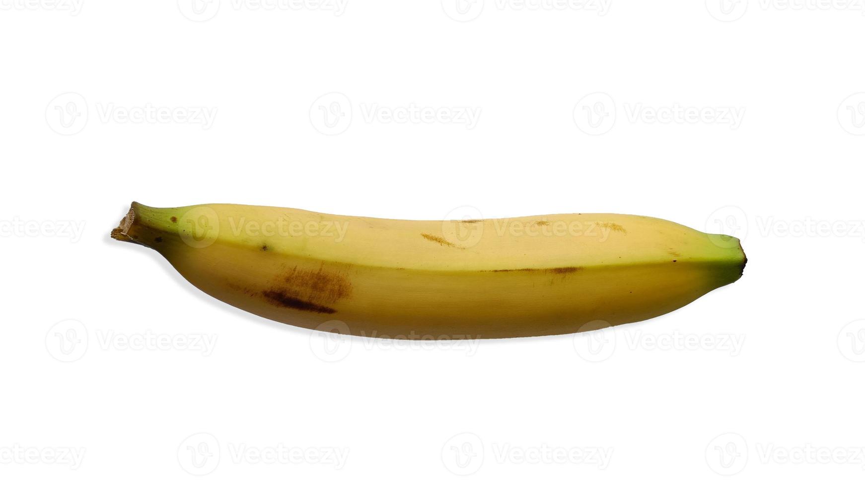 isoleer enkele gele banaan foto