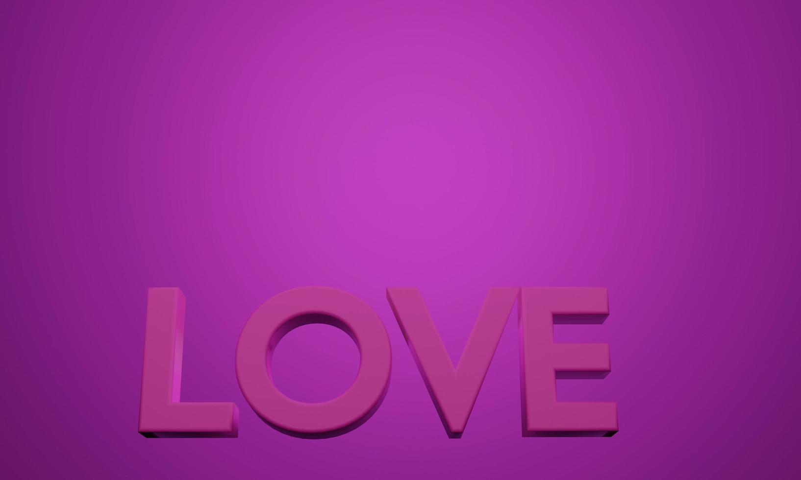 roze liefdesbrieven geïsoleerd op roze achtergrond voor happy Valentijnsdag viering in 3D-rendering. foto