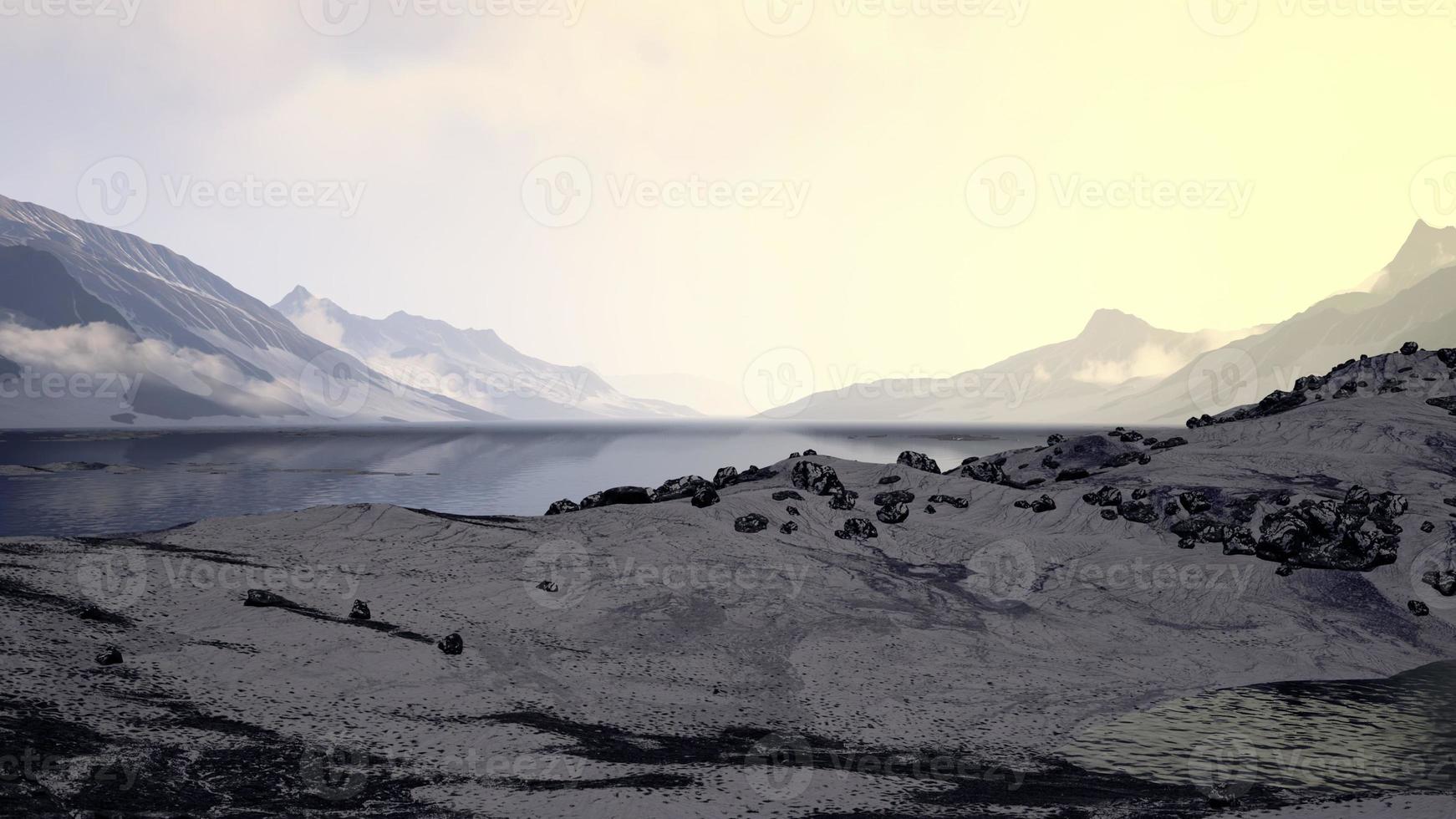 natuurlijke attracties van de kust van de Barentszzee foto