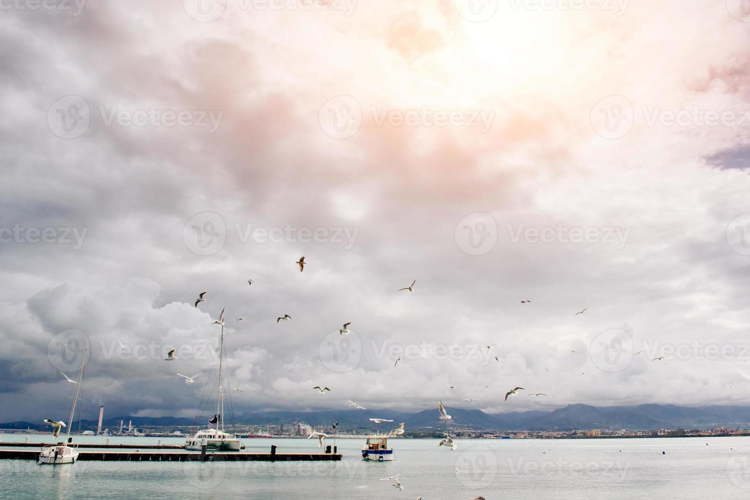 schip op zee foto