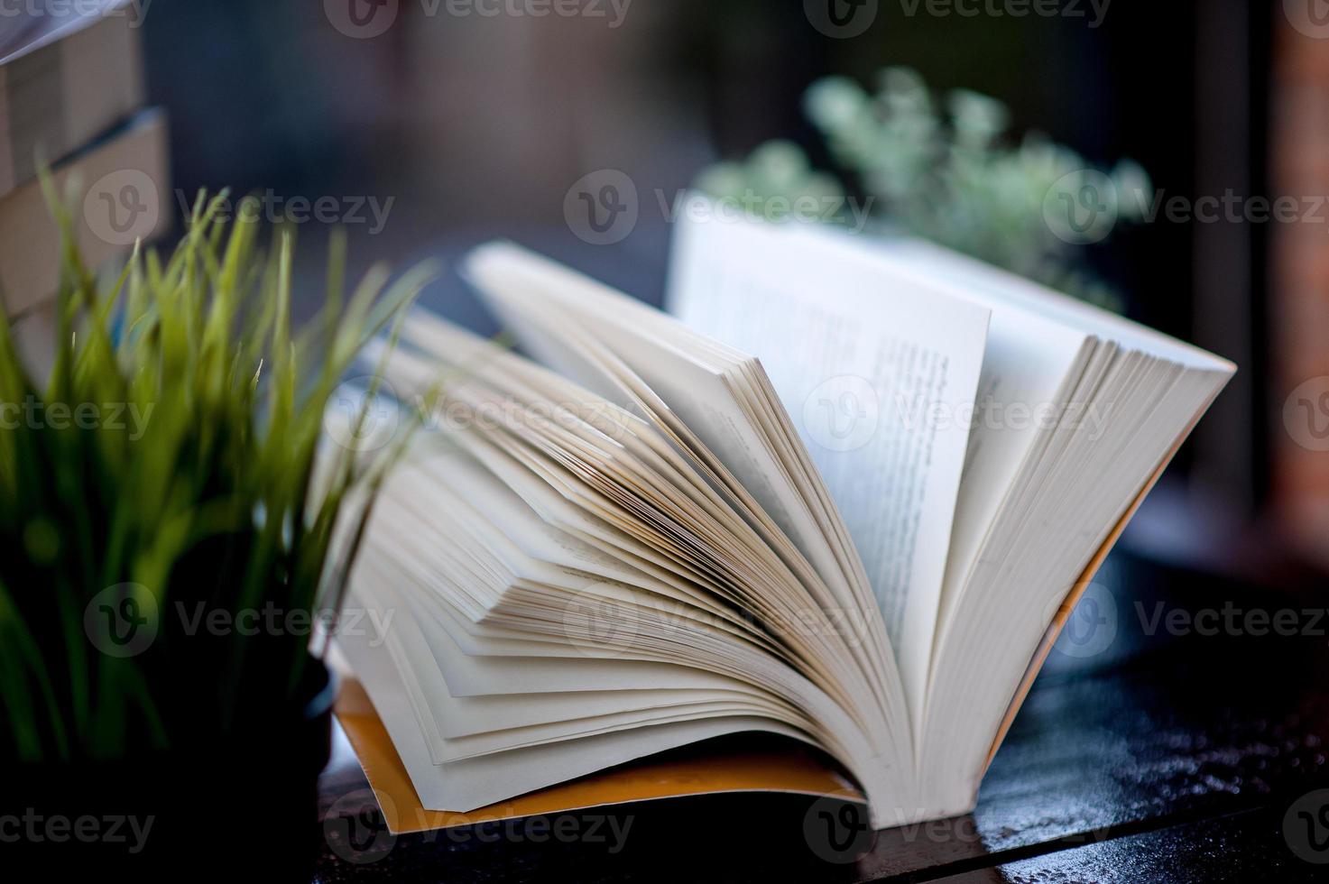 boek op het bureau geplaatst veel boeken, prachtige kleuren om te studeren, kennis, onderwijs - afbeeldingen foto