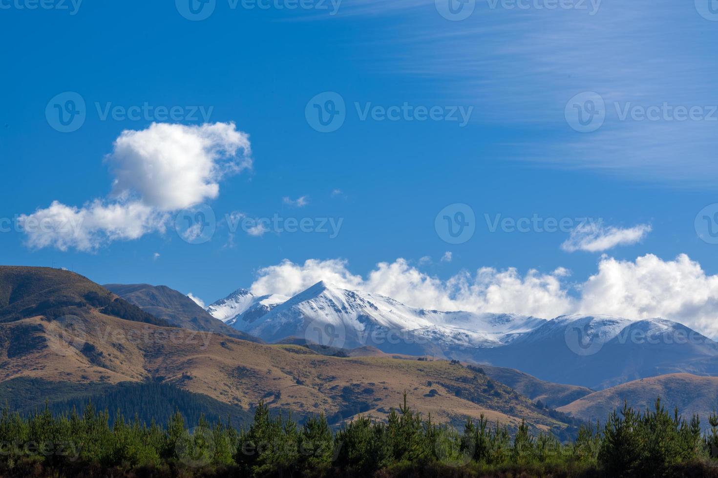 uitzicht op het landschap rond de berghutt foto