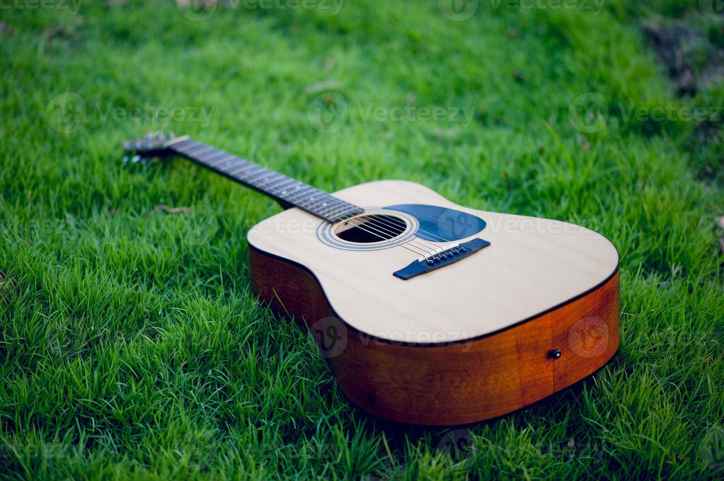 gitaar instrument van professionele gitaristen muziekinstrument concept voor entertainment foto