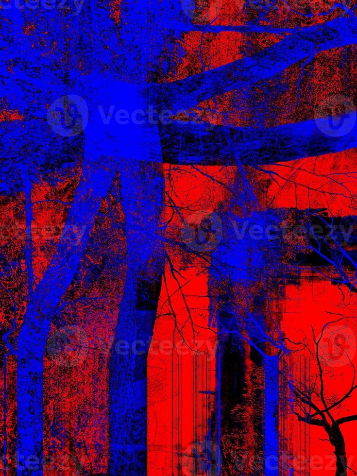 abstracte achtergrond in rood en blauw, met een spectaculair ritme en inzetstukken. foto