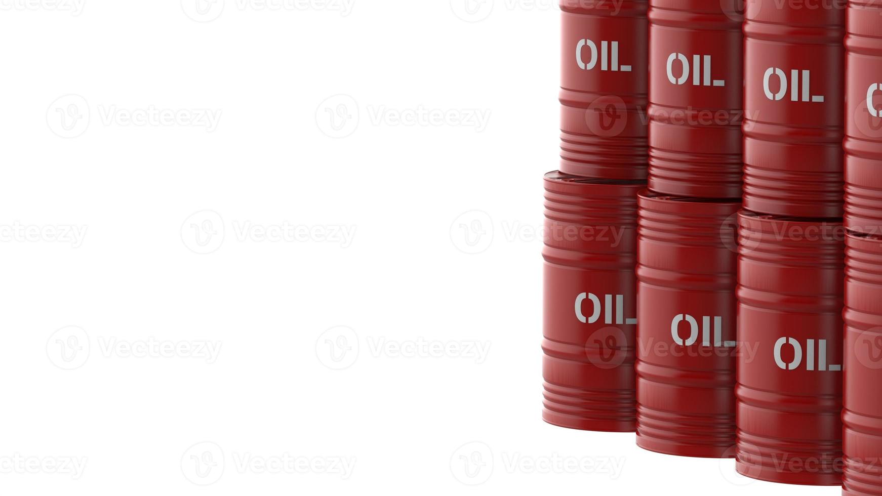 ruwe olie metalen container op witte achtergrond om te gebruiken als een hulpbron 3d render illustratie foto