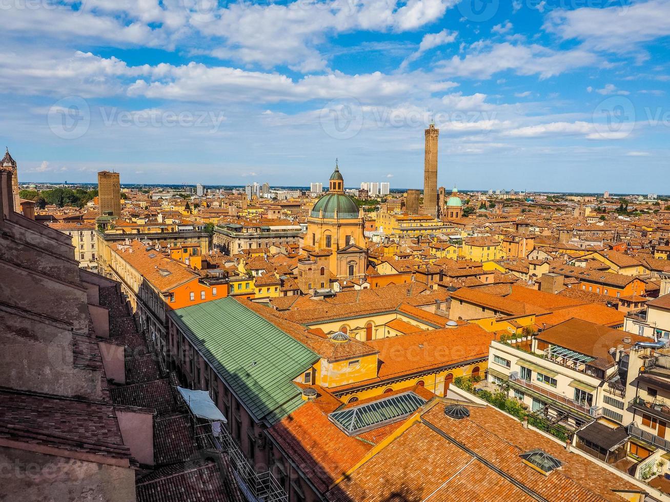 hdr luchtfoto van bologna foto