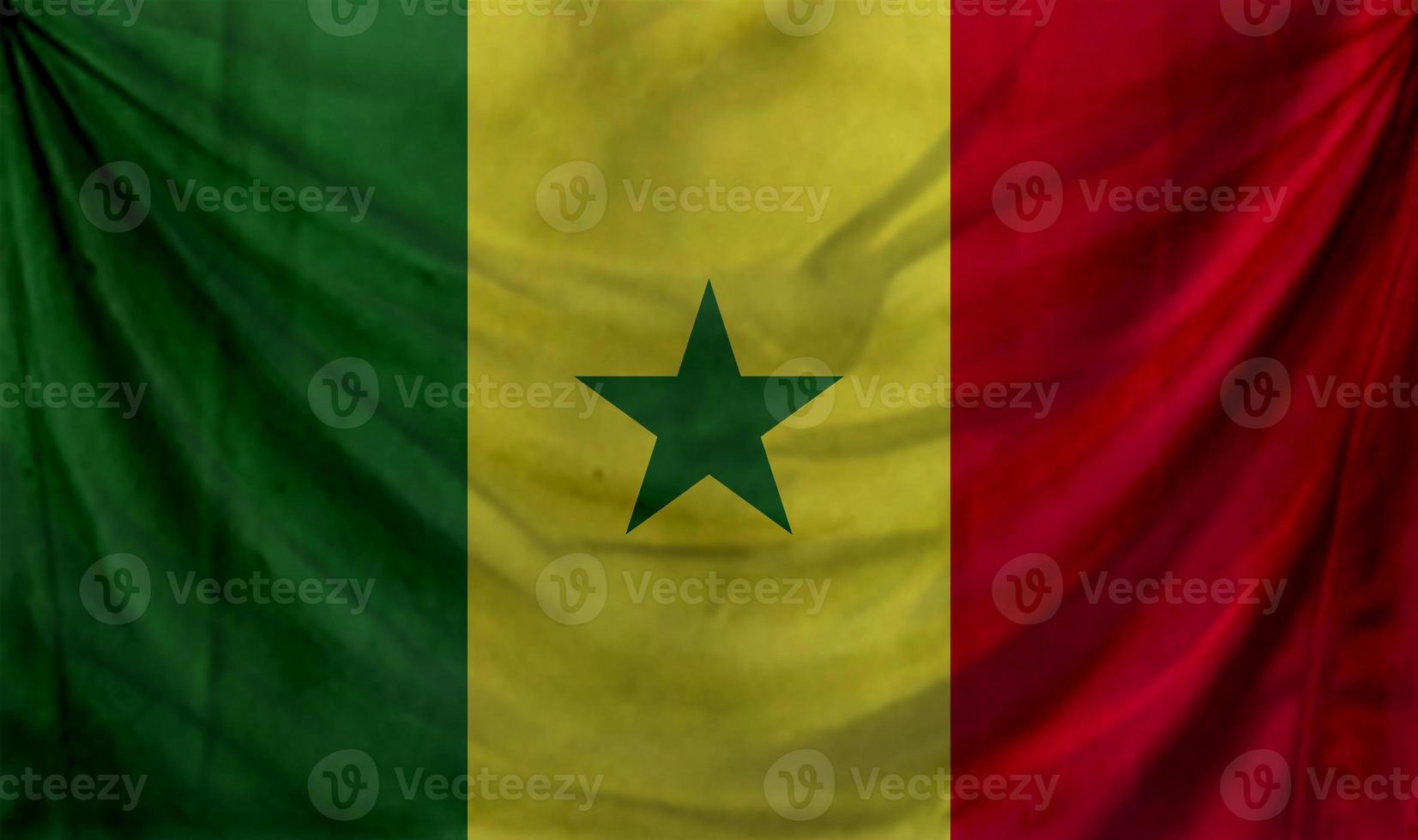 Senegal vlag golf ontwerp foto