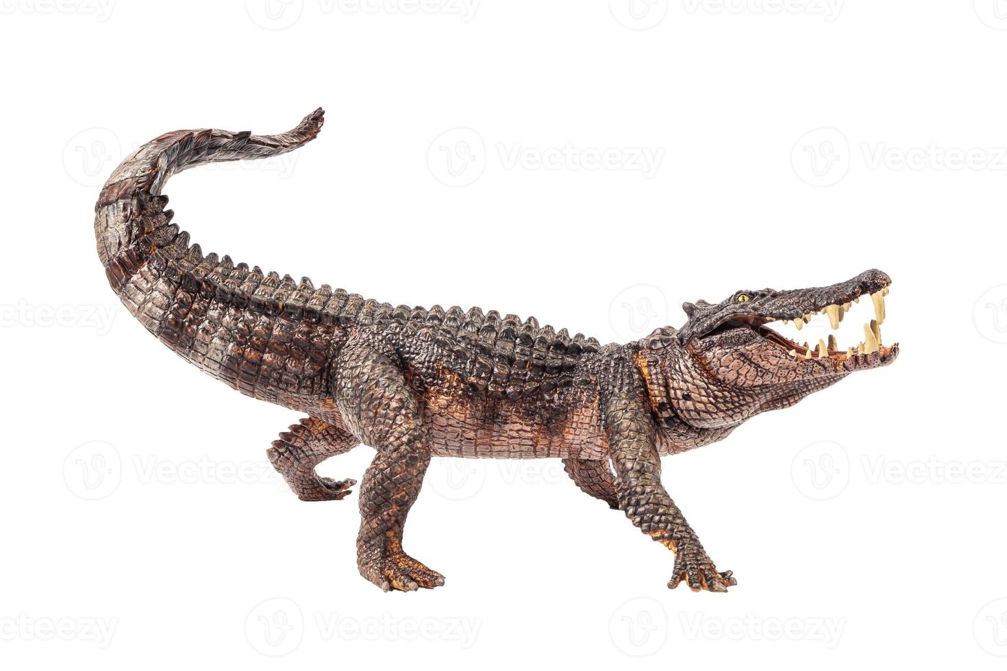 kaprosuchus, dinosaurus op witte achtergrond foto