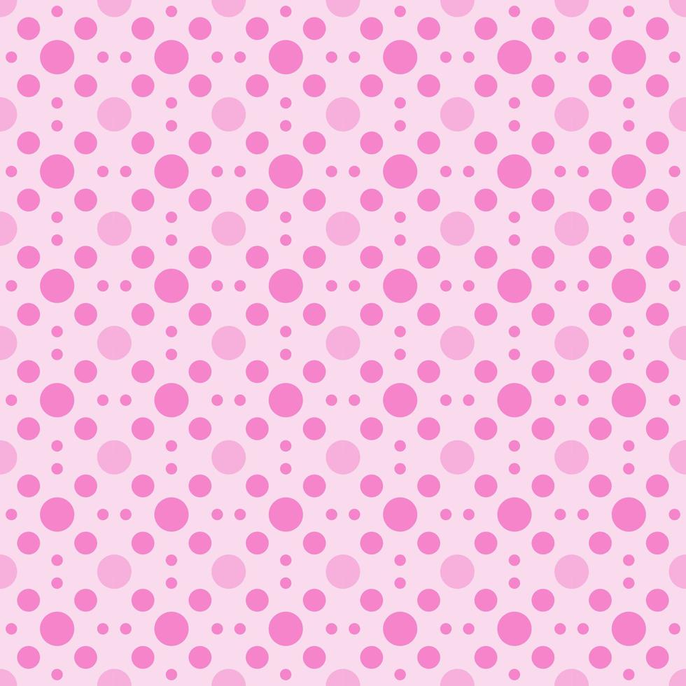 naadloze roze pastel kleur polka dots patroon achtergrond. textuurpatroon geometrisch ontwerp achtergrond voor kleding, papier, textiel, tegels foto