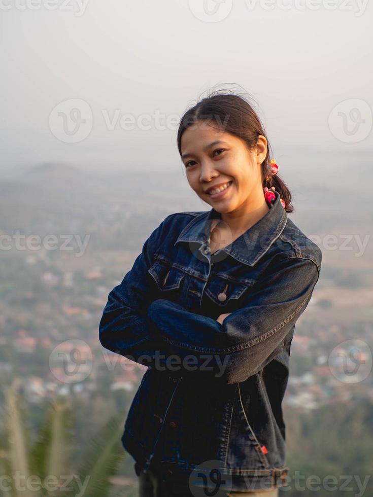 vrouw en lucht foto