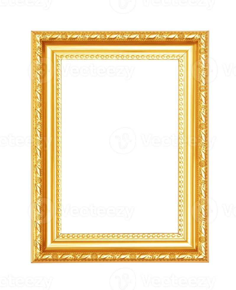 gouden frame op de witte achtergrond foto