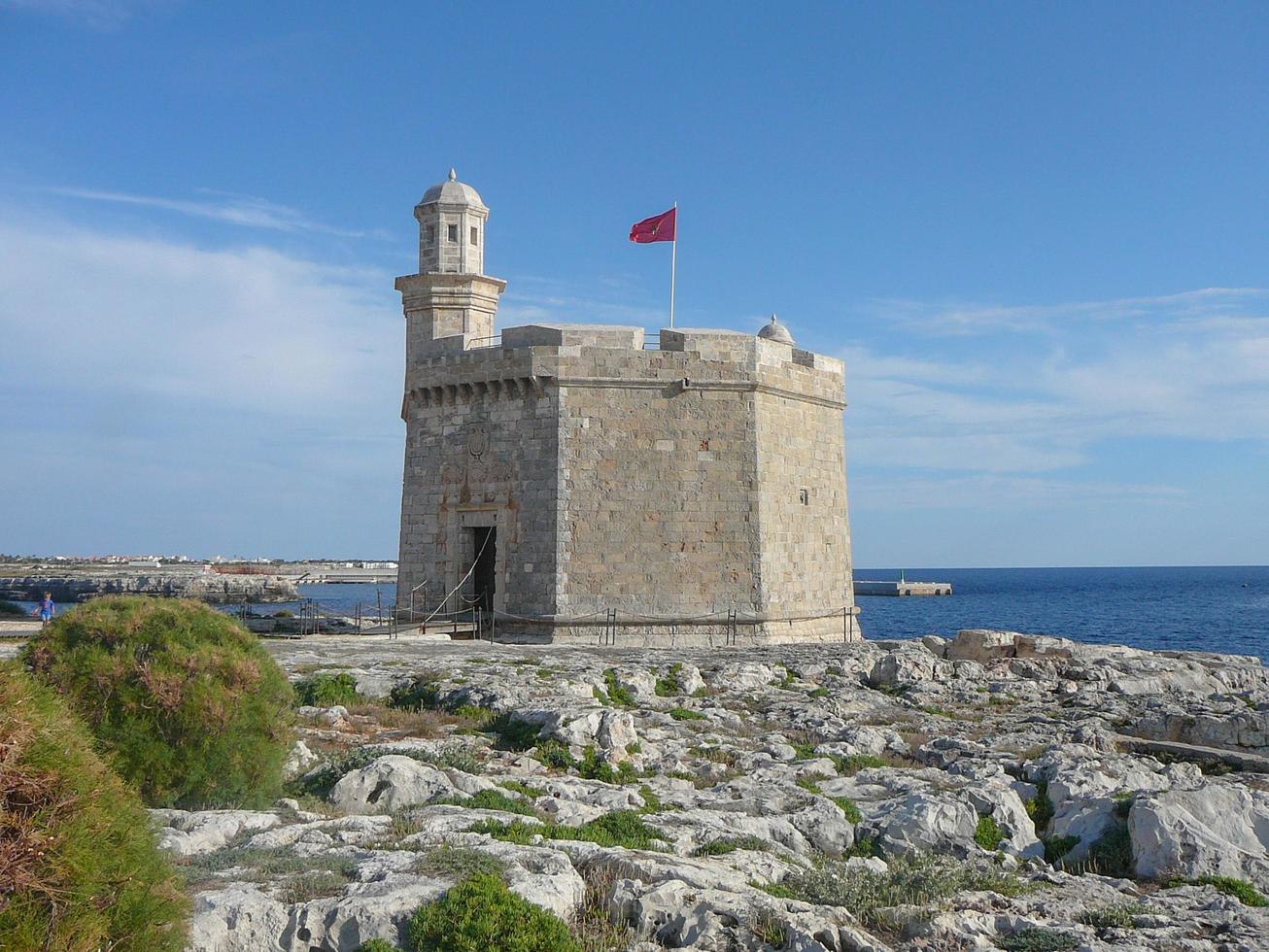 uitzicht op la ciutadella in minorca spanje foto