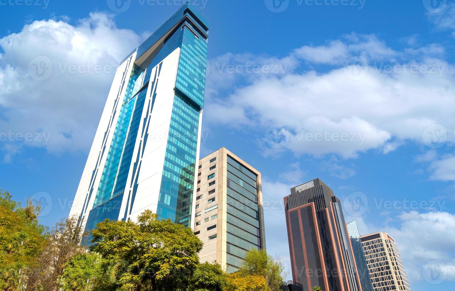 financieel centrum en zakendistrict van mexico-stad dicht bij paseo de reforma foto