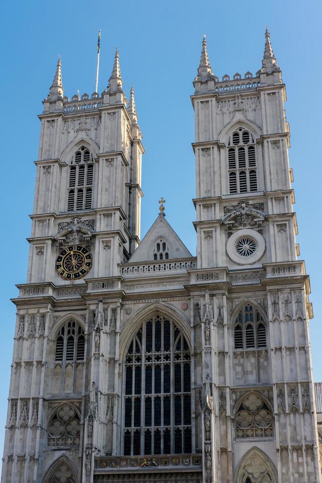 Londen, VK, 2018. buitenkant van Westminster Abbey foto