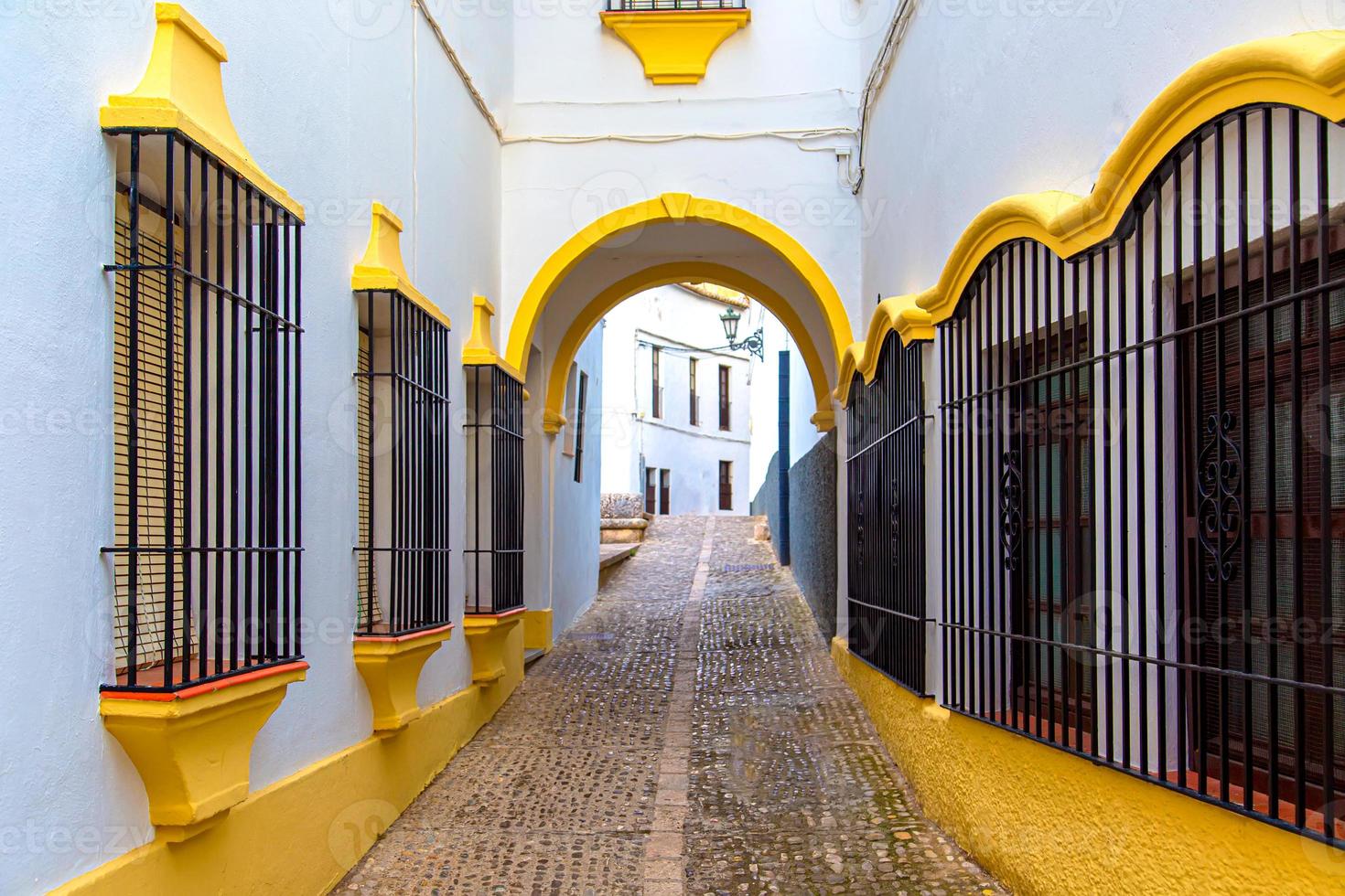 spanje, ronda straten in historisch stadscentrum foto