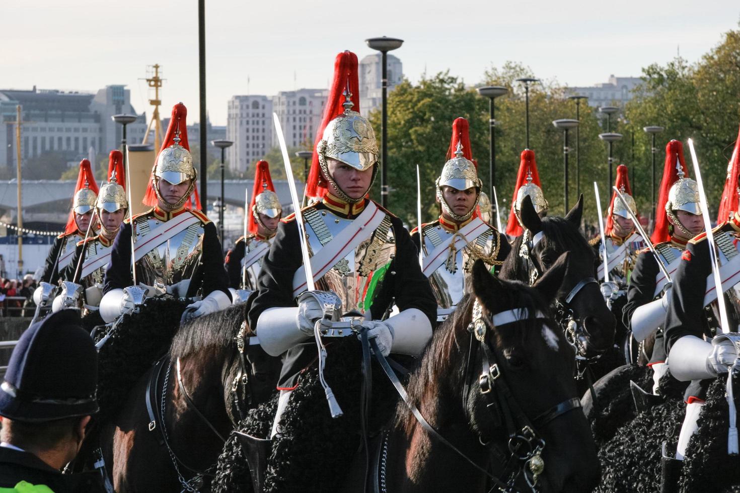 london, uk, 2005. blues en royals op de show van de lord mayor foto