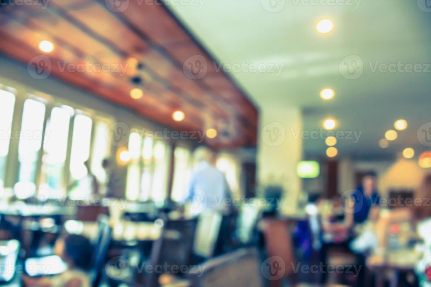 café restaurant wazige achtergrond met bokeh foto