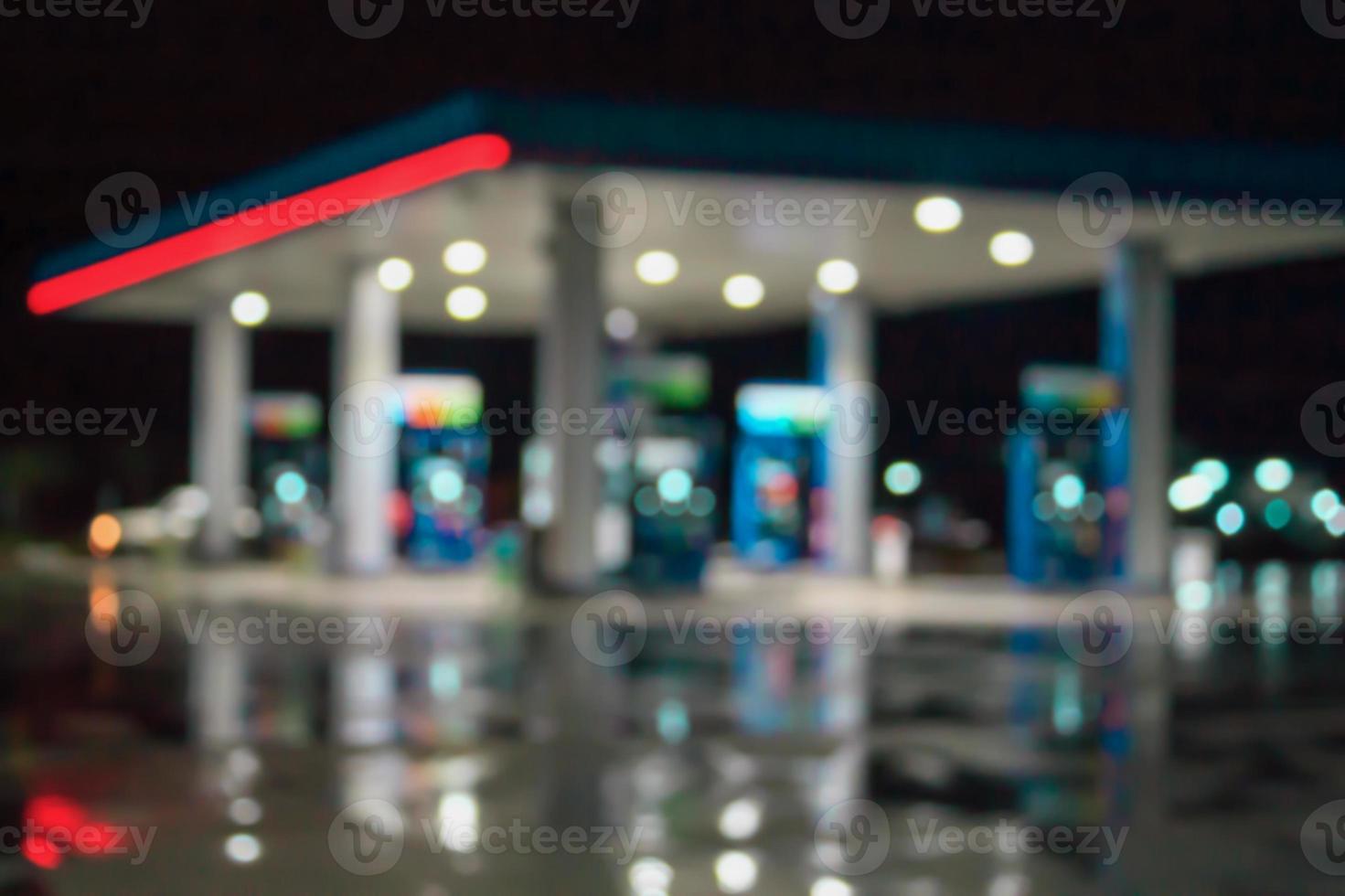 afbeelding van tankstation vervagen foto