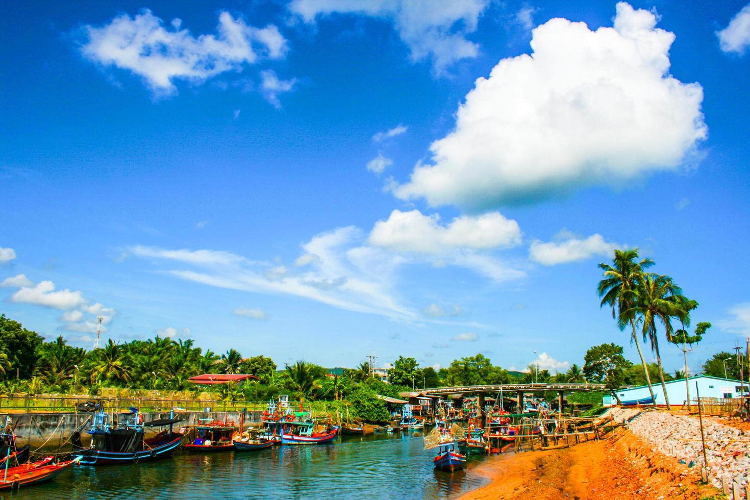 landschaps- en bootvissersgroep in Zuid-Thailand foto