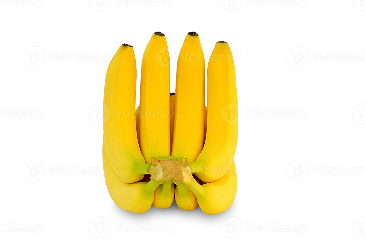 tros bananen geïsoleerd op een witte achtergrond foto