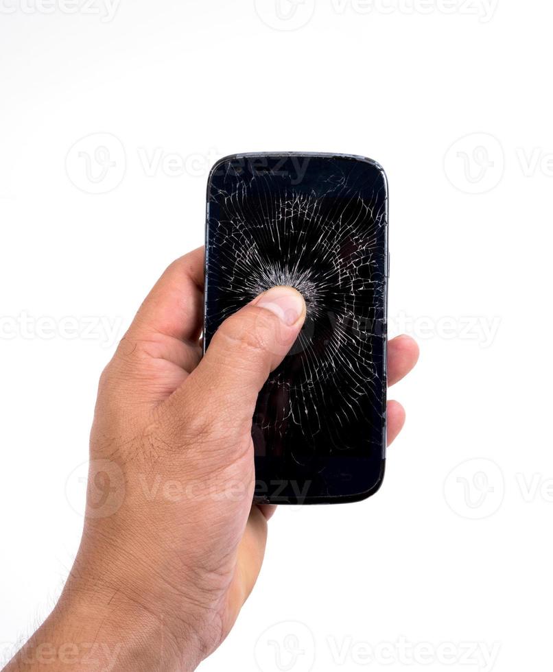 scherm van mobiele telefoon is gebarsten foto