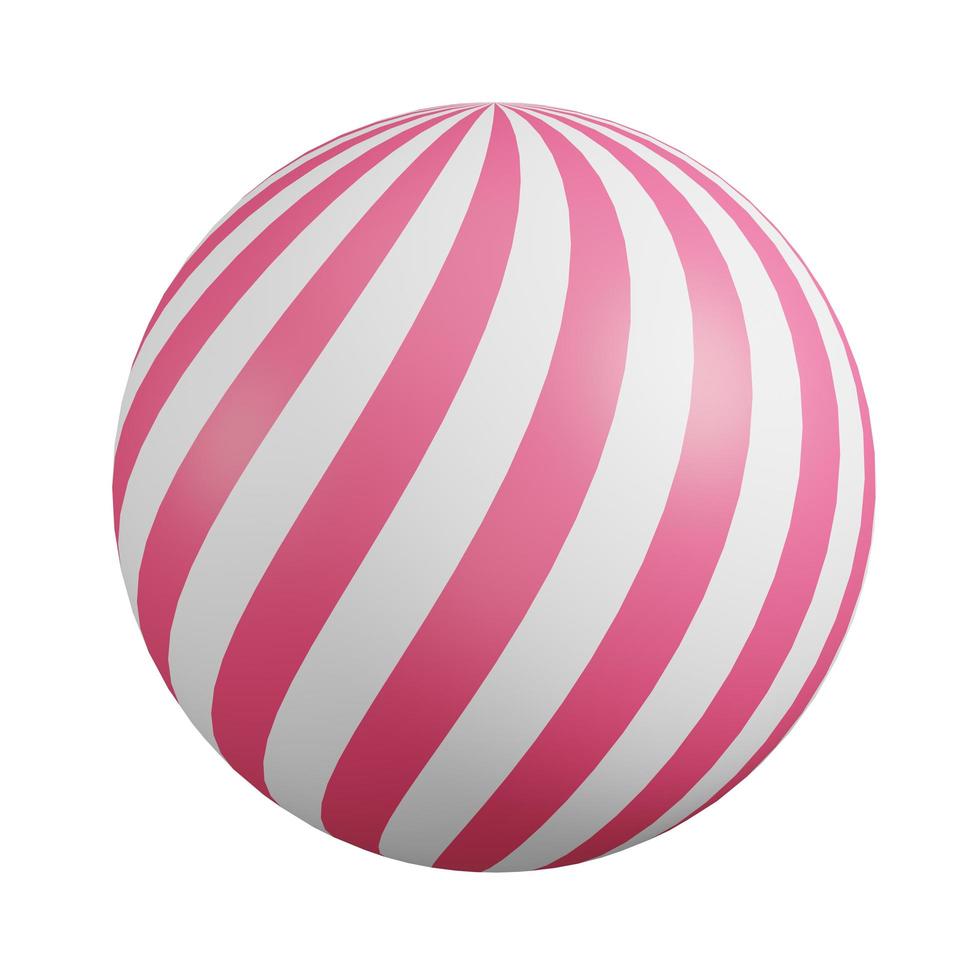 3D-rendering geïsoleerd eenvoudig versieren bal op witte achtergrond foto