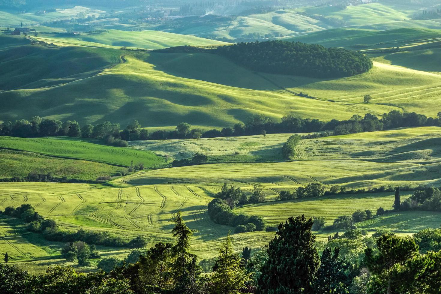 val d'orcia, toscane, italië, 2013. platteland van val d'orcia foto