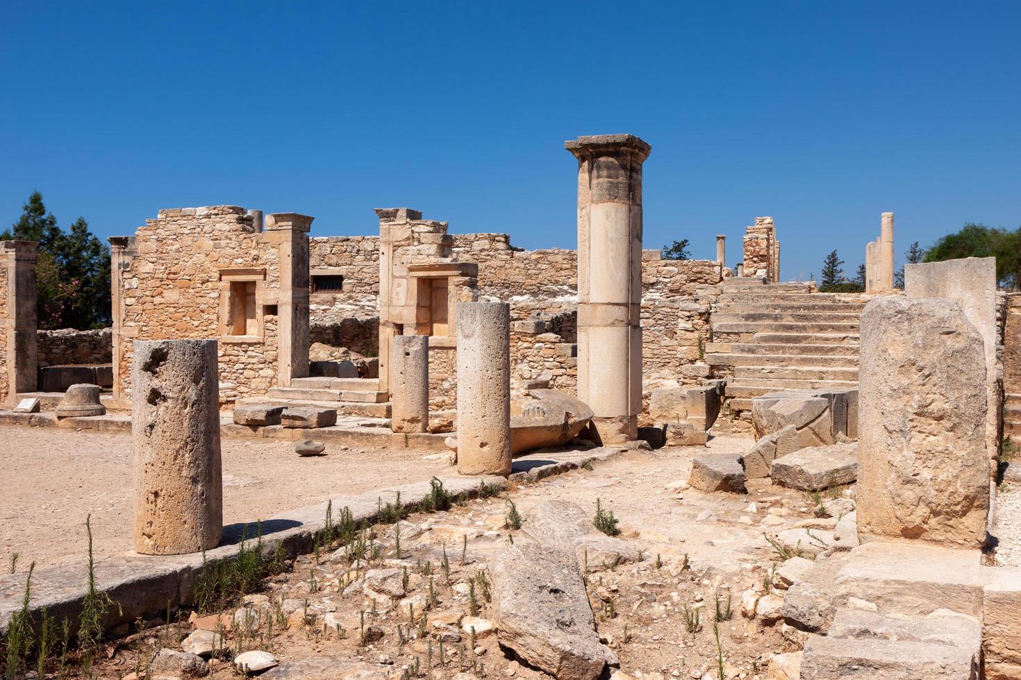 kourion, cyprus, griekenland, 2009. tempel van apollo hylates foto