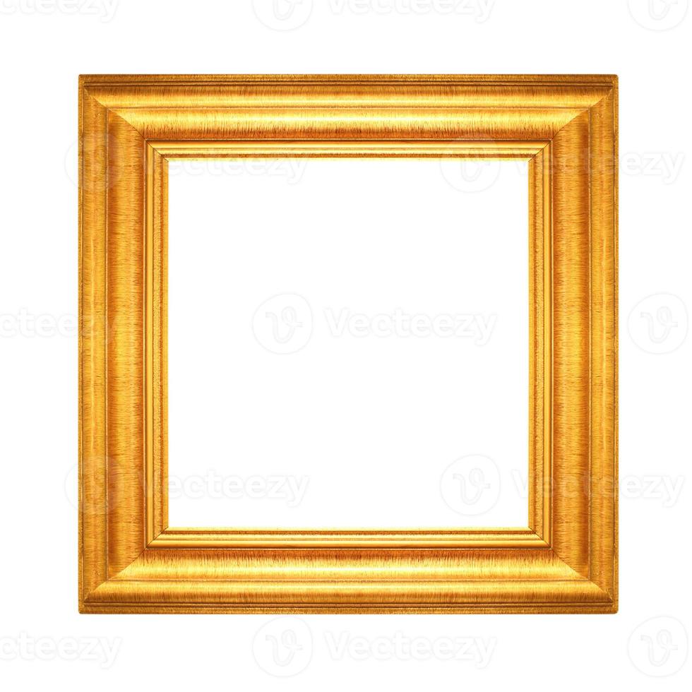 gouden vintage frame geïsoleerd op een witte achtergrond foto