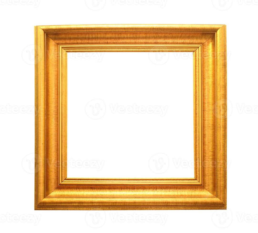 gouden vintage frame geïsoleerd op een witte achtergrond foto