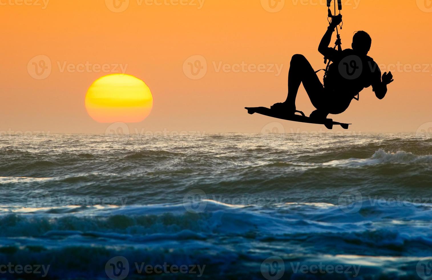 kite boarder in actie foto
