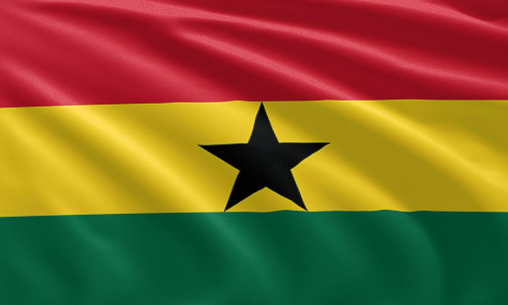 close-up wapperende vlag van ghana foto