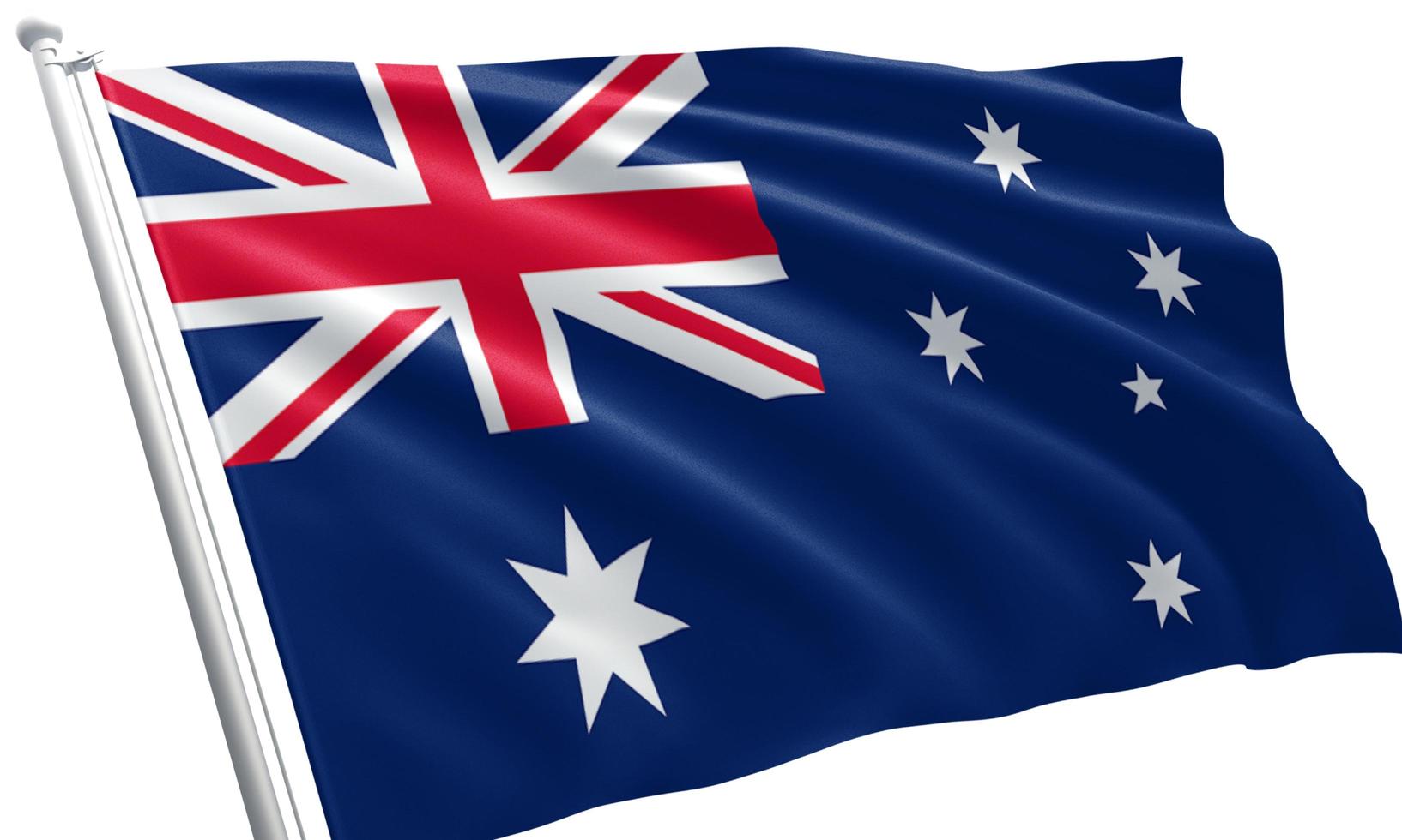 close-up wuivende vlag van australië foto