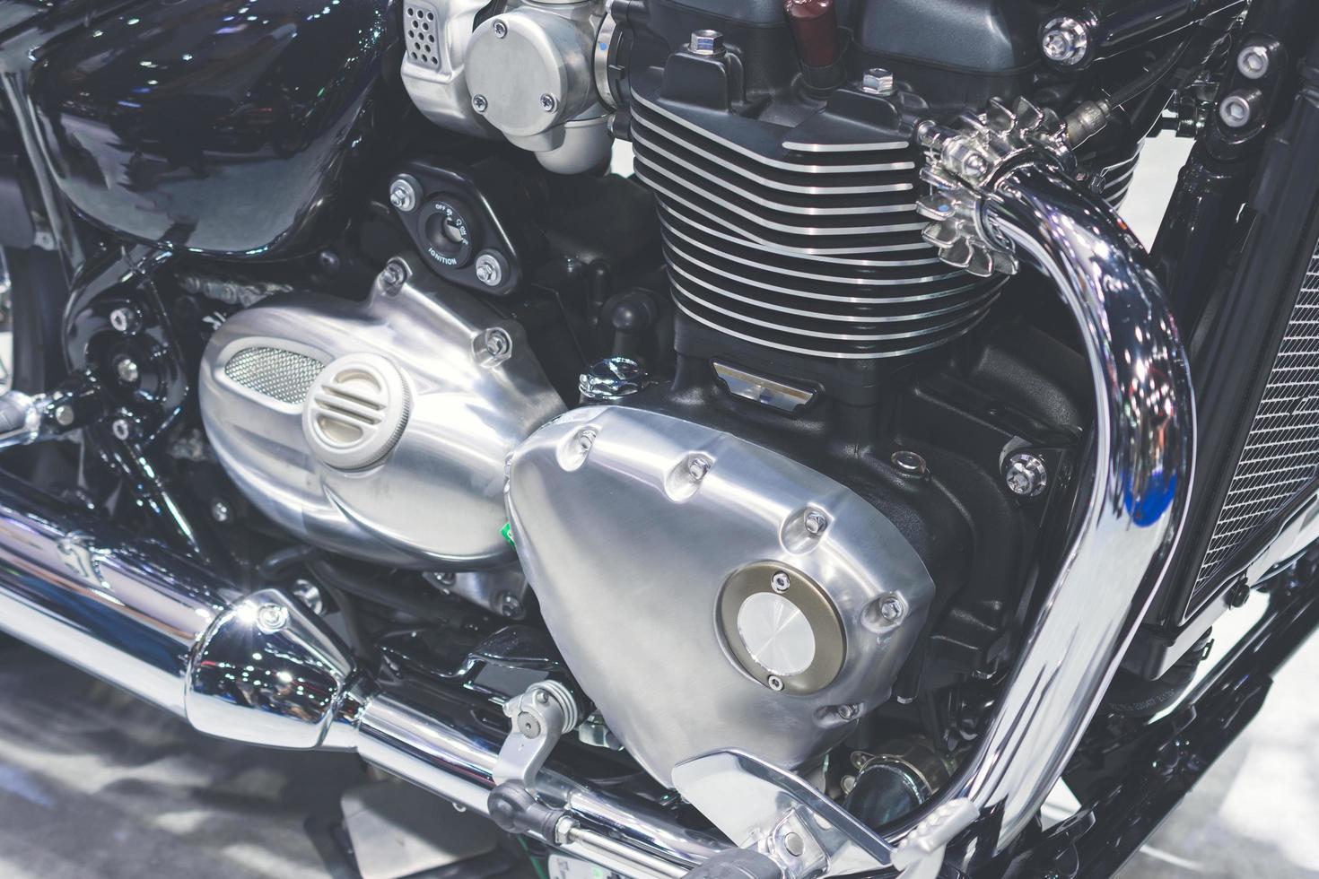 motorfietsmotor, detail van motorfietsmotor. foto