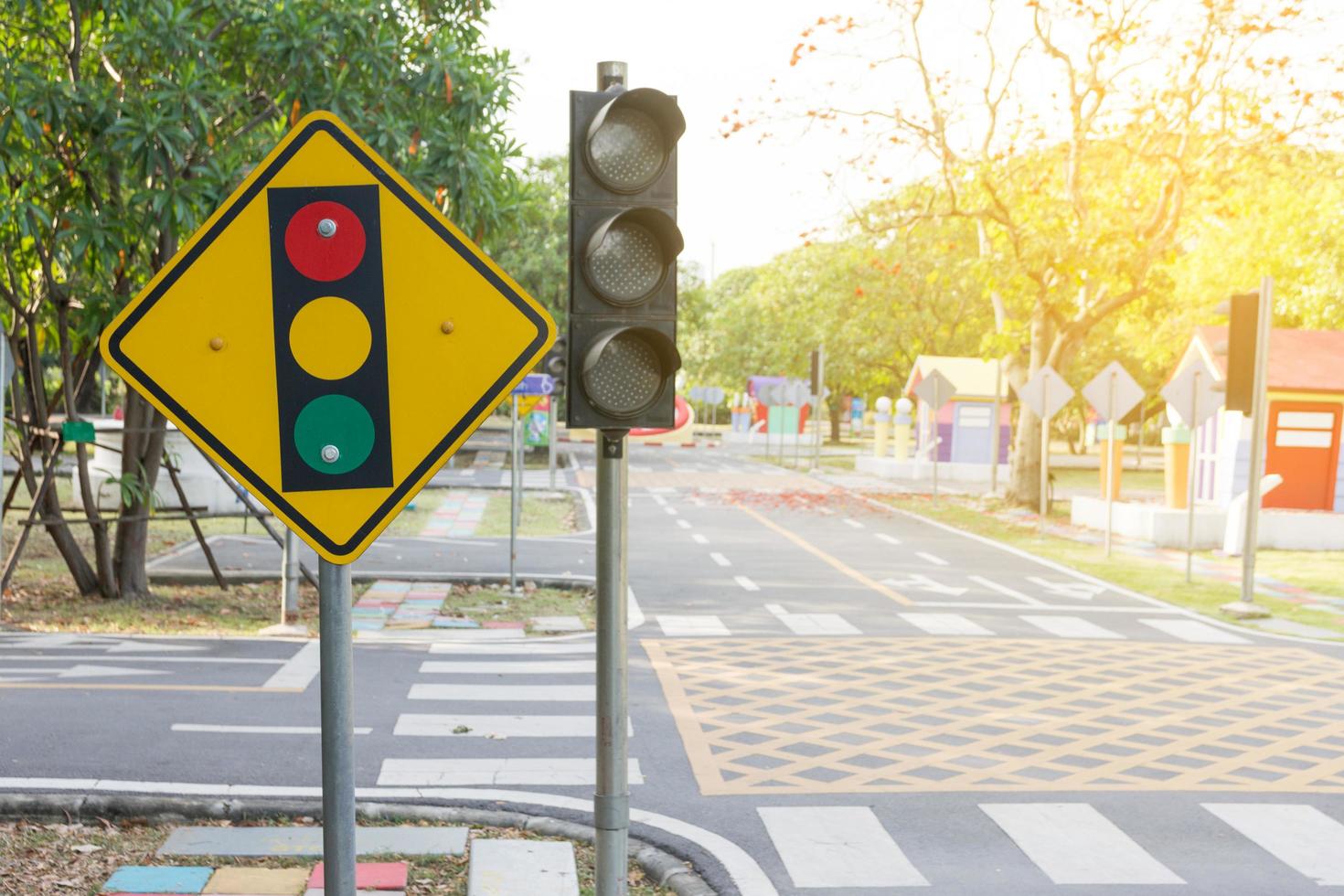 signaal vooruit verkeer foto