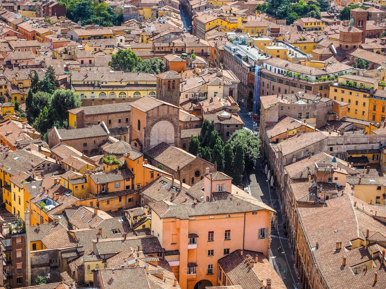 hdr luchtfoto van bologna foto