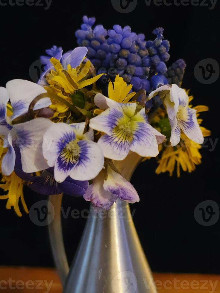 kansas wilde bloemen in een knopvaas foto