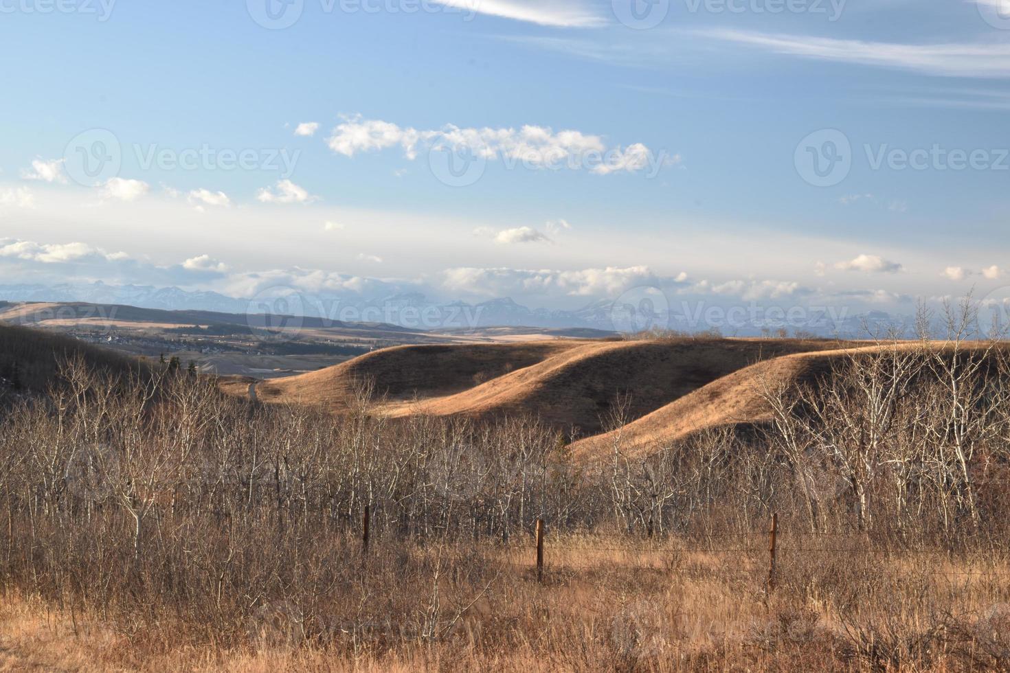 prairie luchten in de winter foto