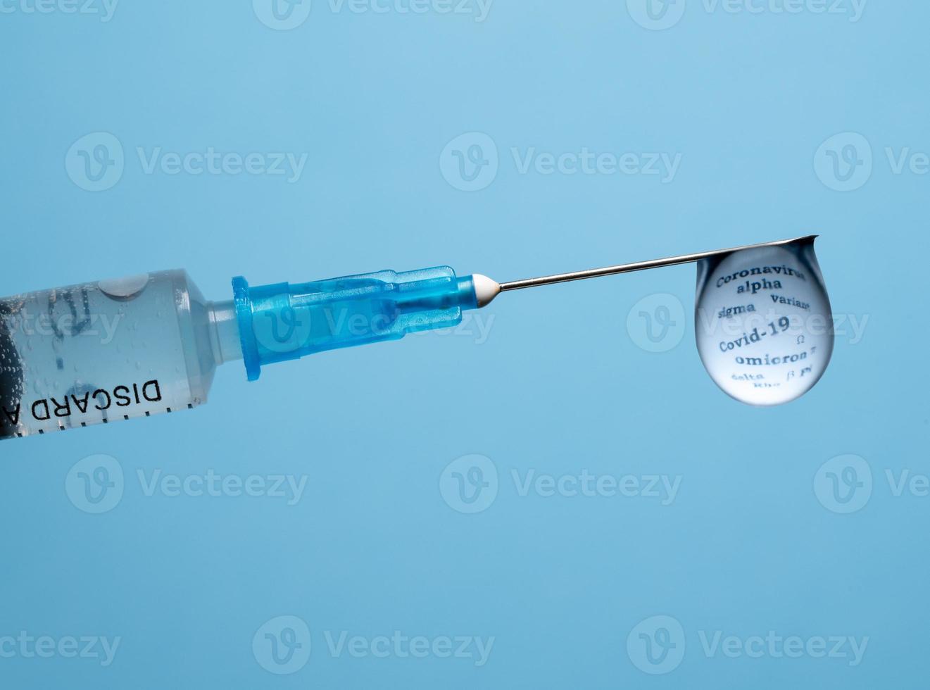 concept van covid-19-varianten en effectiviteit van vaccins foto