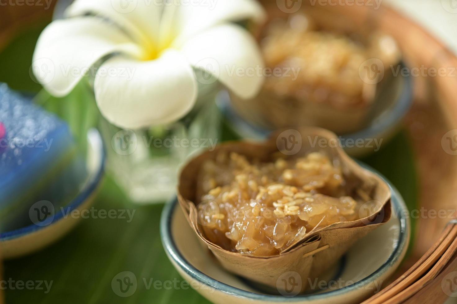 Thaise desserts, desserts, Thaise stijl, oude desserts, tropische desserts, dessertpauzes. foto