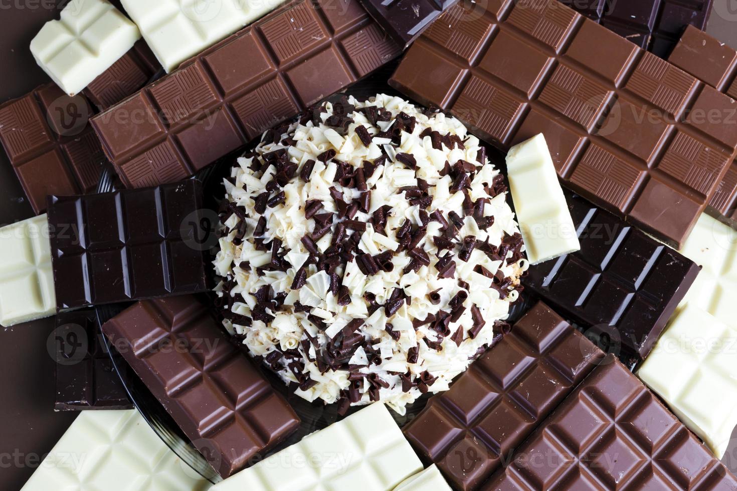 chocolade met chocoladetaart foto