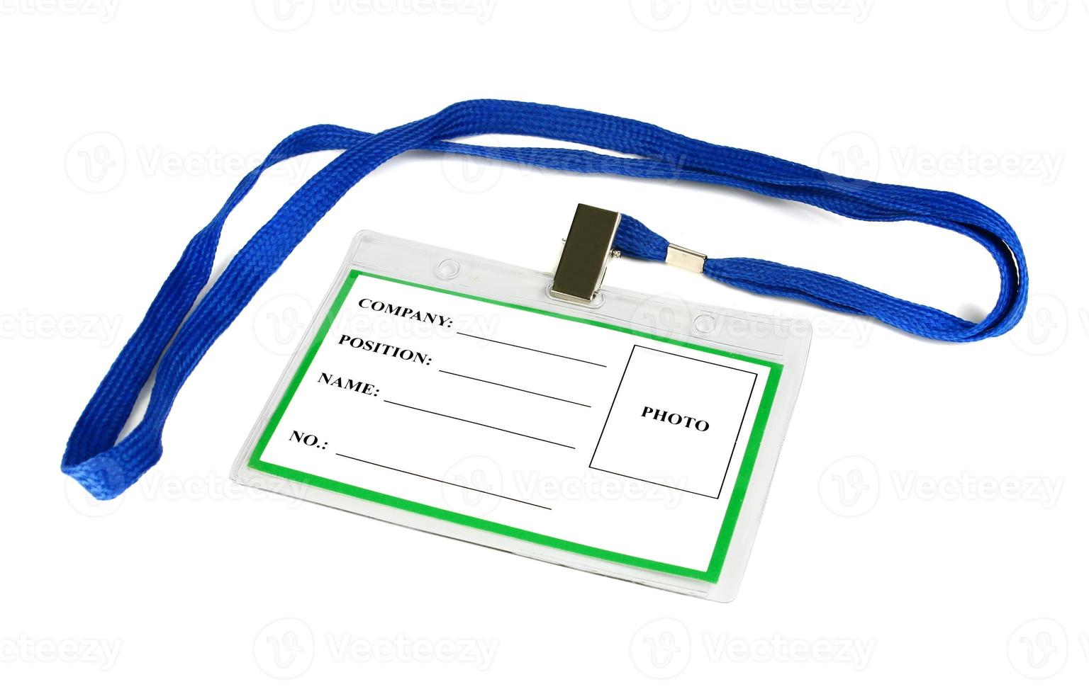 kaart lege ID-badge foto